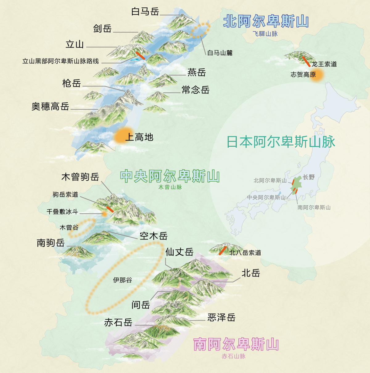 the Japanese Alps MAP