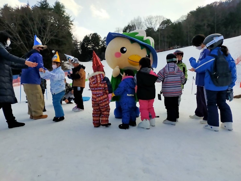 駒ヶ根市PRキャラクター『こまかっぱ』も、スキー場に登場！！！