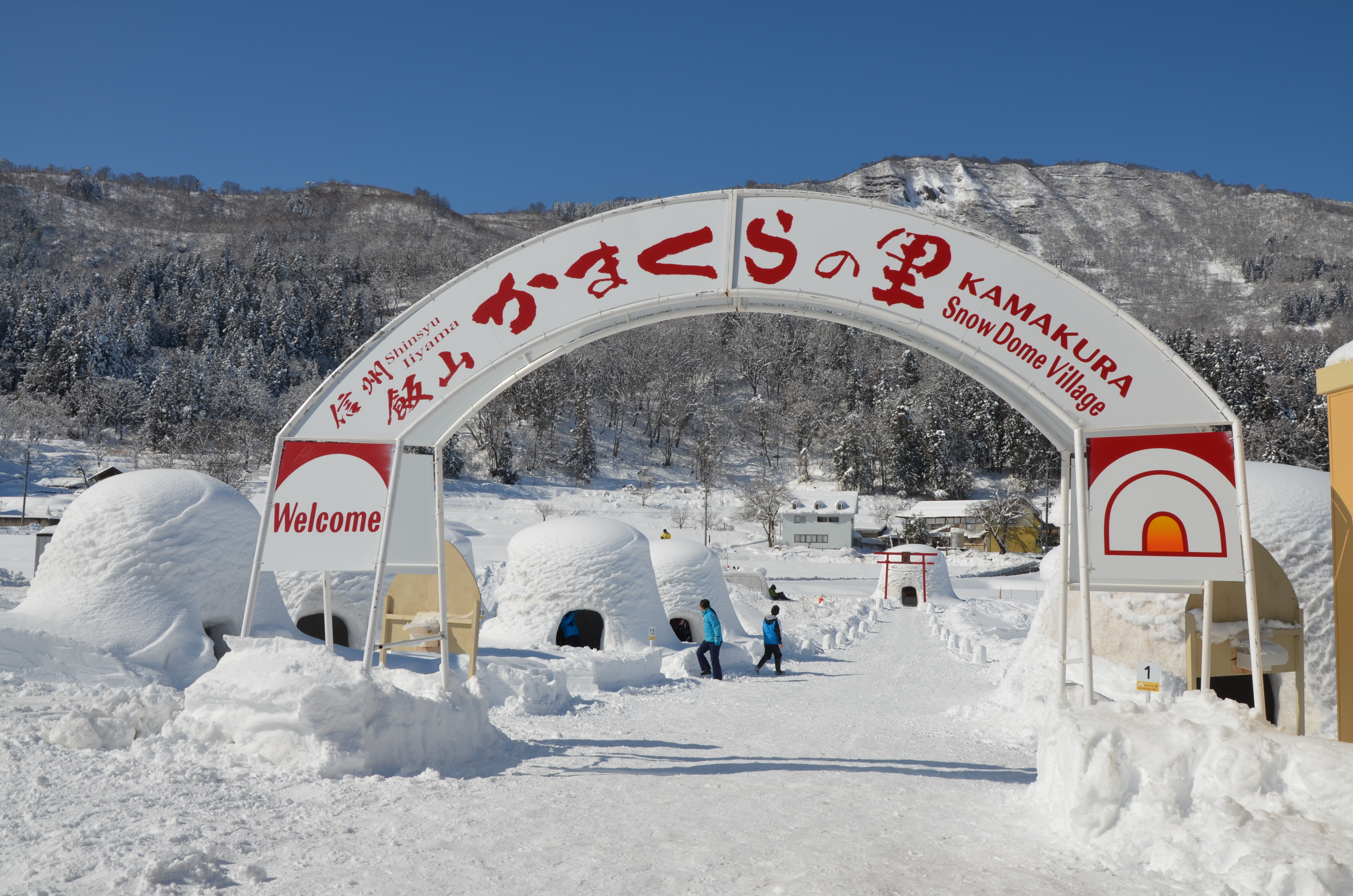 晴れた日には青空と雪のコントラストが見事。