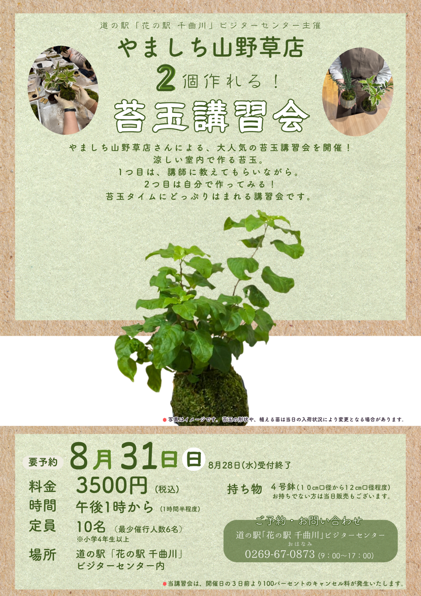 苔玉講習会＠道の駅「花の駅 千曲川」