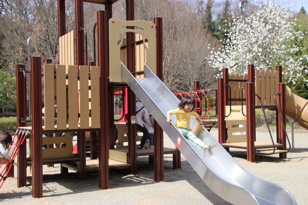 3種の滑り台がある遊具施設1