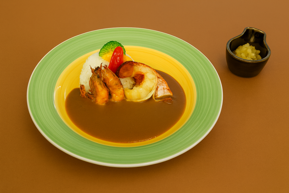 リニューアル！！オマールエビ＆ソフトシュリンプカレー（信州味噌香るオマールエビ＆ソフトシュリンプカレー 信州産りんごのチャツネを添えて）【2025-26ゲレ食：飯山・野沢・志賀・長野エリア】